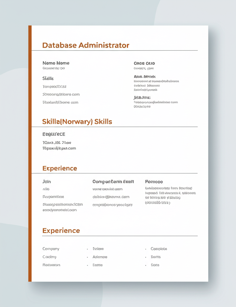 CV de Administrador de Banco de Dados